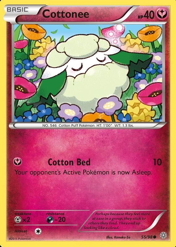 Cottonee 2015 XY: Ancient Origins #55/98 Reverse Holo RAW TCG (NEAR MINT)