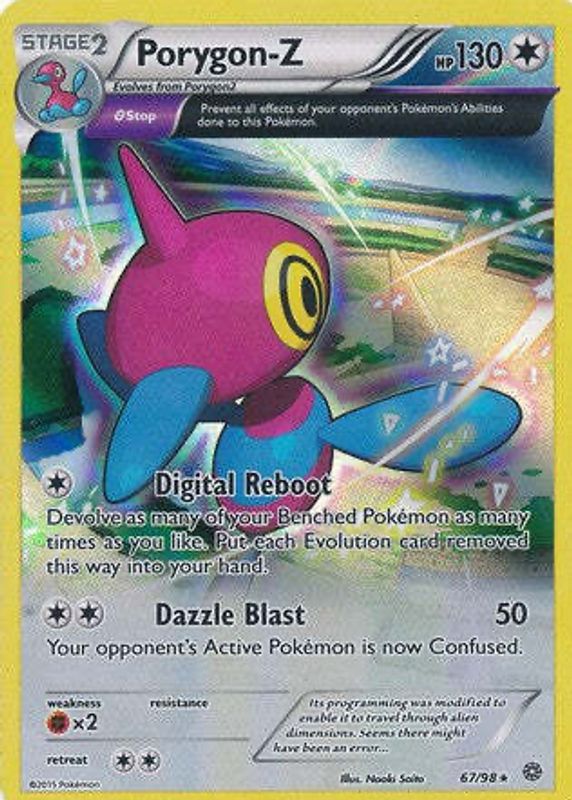 Porygon-Z 2015 XY: Ancient Origins #67/98 Holo RAW TCG (NEAR MINT)