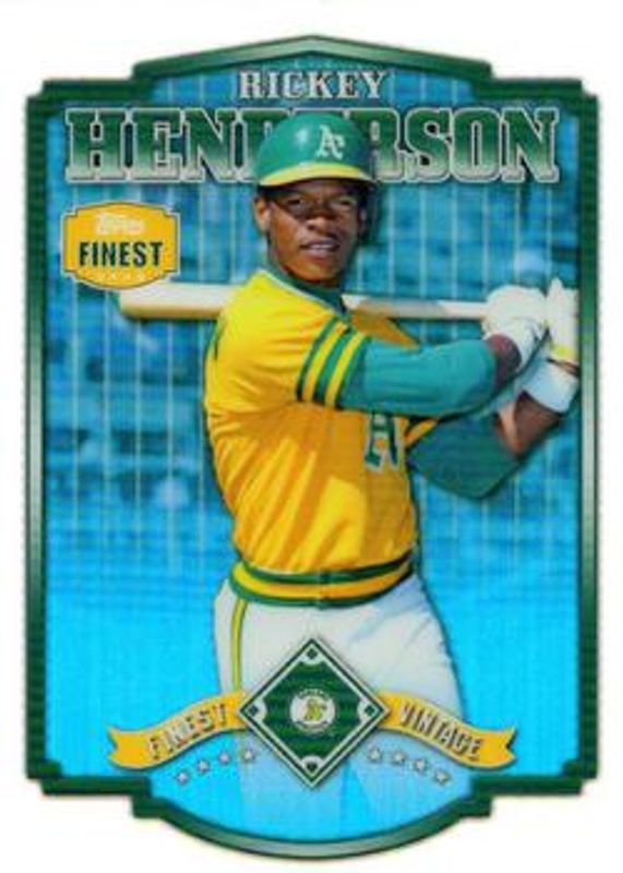 Rickey Henderson 2014 Topps Finest #FV-RH Vintage - Refractor RAW