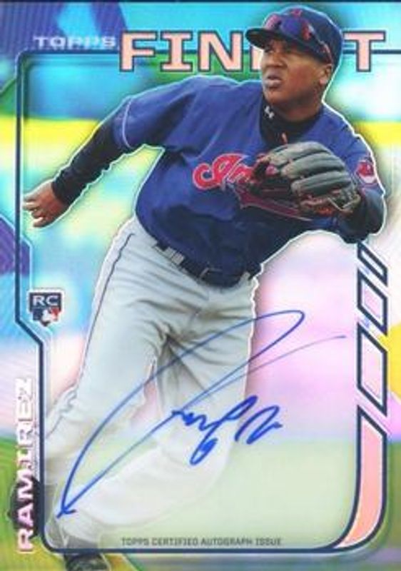 Jose Ramirez 2014 Topps Finest #RA-JR Rookie Autographs RAW