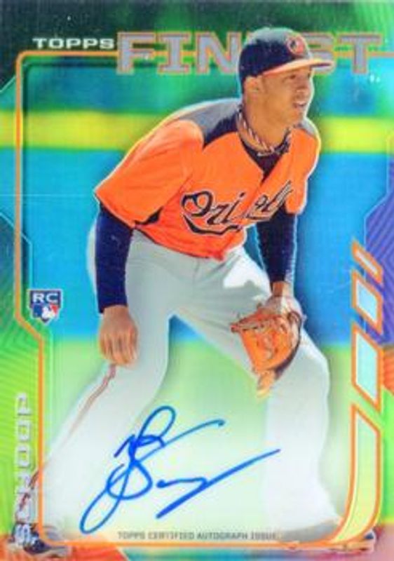Jonathan Schoop 2014 Topps Finest #RA-JS Rookie Autographs RAW