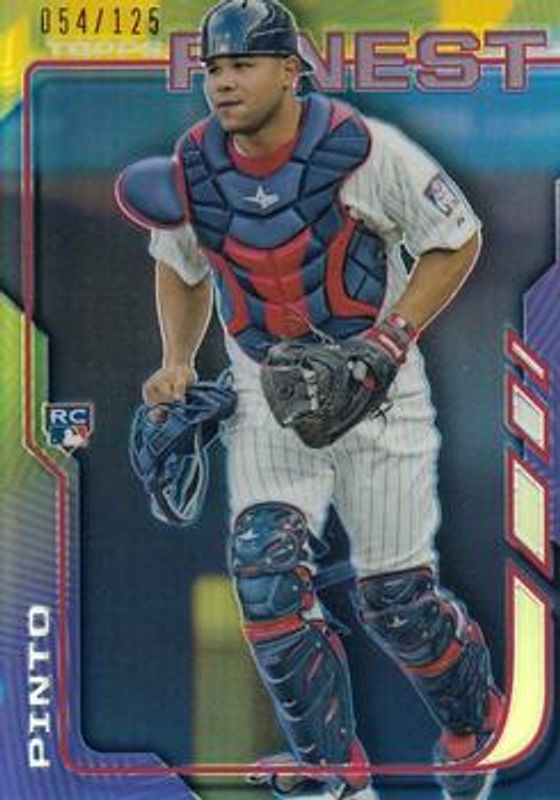 Josmil Pinto 2014 Topps Finest #44 Blue Refractor /125 Rookie RAW