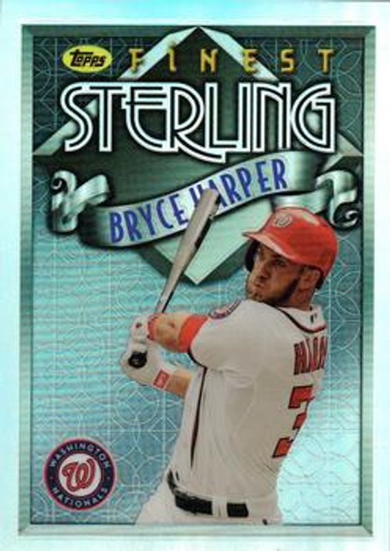 Bryce Harper 2014 Topps Finest #TS-BH Sterling - Refractor RAW