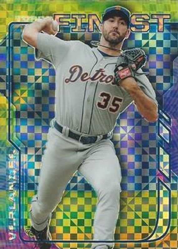 Justin Verlander 2014 Topps Finest #85 X Fractor RAW