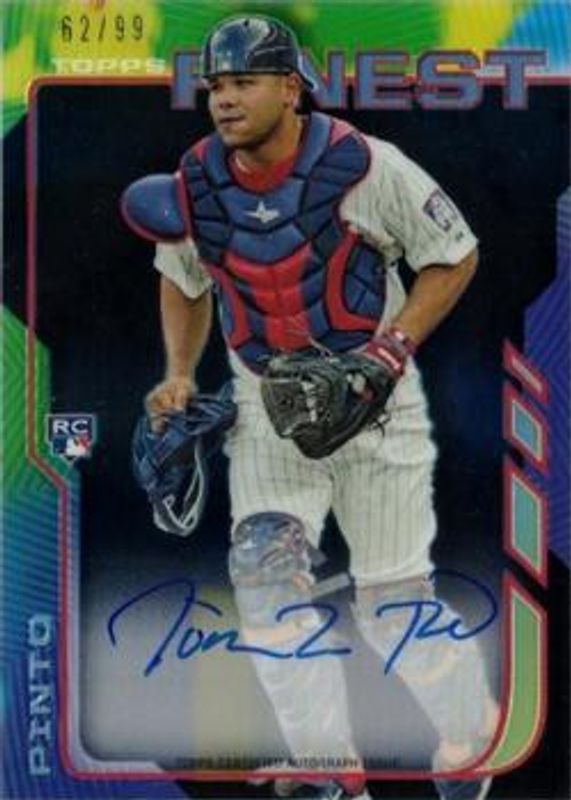 Josmil Pinto 2014 Topps Finest #RA-JPI Rookie Autographs - Black Refractor /99 RAW
