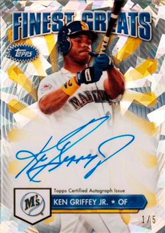 Ken Griffey Jr. 2014 Topps Finest #FGA-KG Greats Autographs - Atomic Refractor /5 RAW