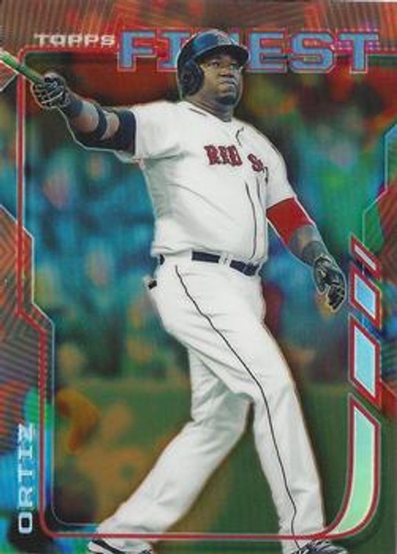David Ortiz 2014 Topps Finest #55 Orange Refractor RAW