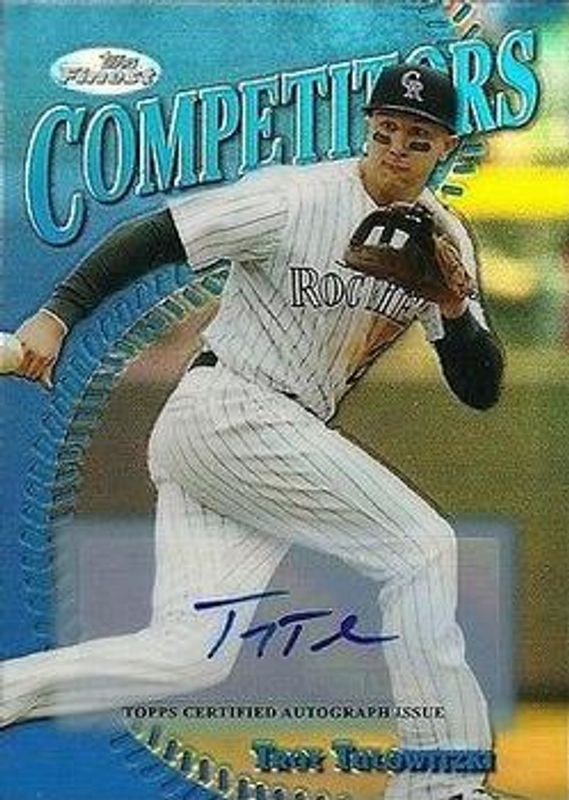Troy Tulowitzki 2014 Topps Finest #FC-TT Competitors Autographs - Refractor /15 RAW