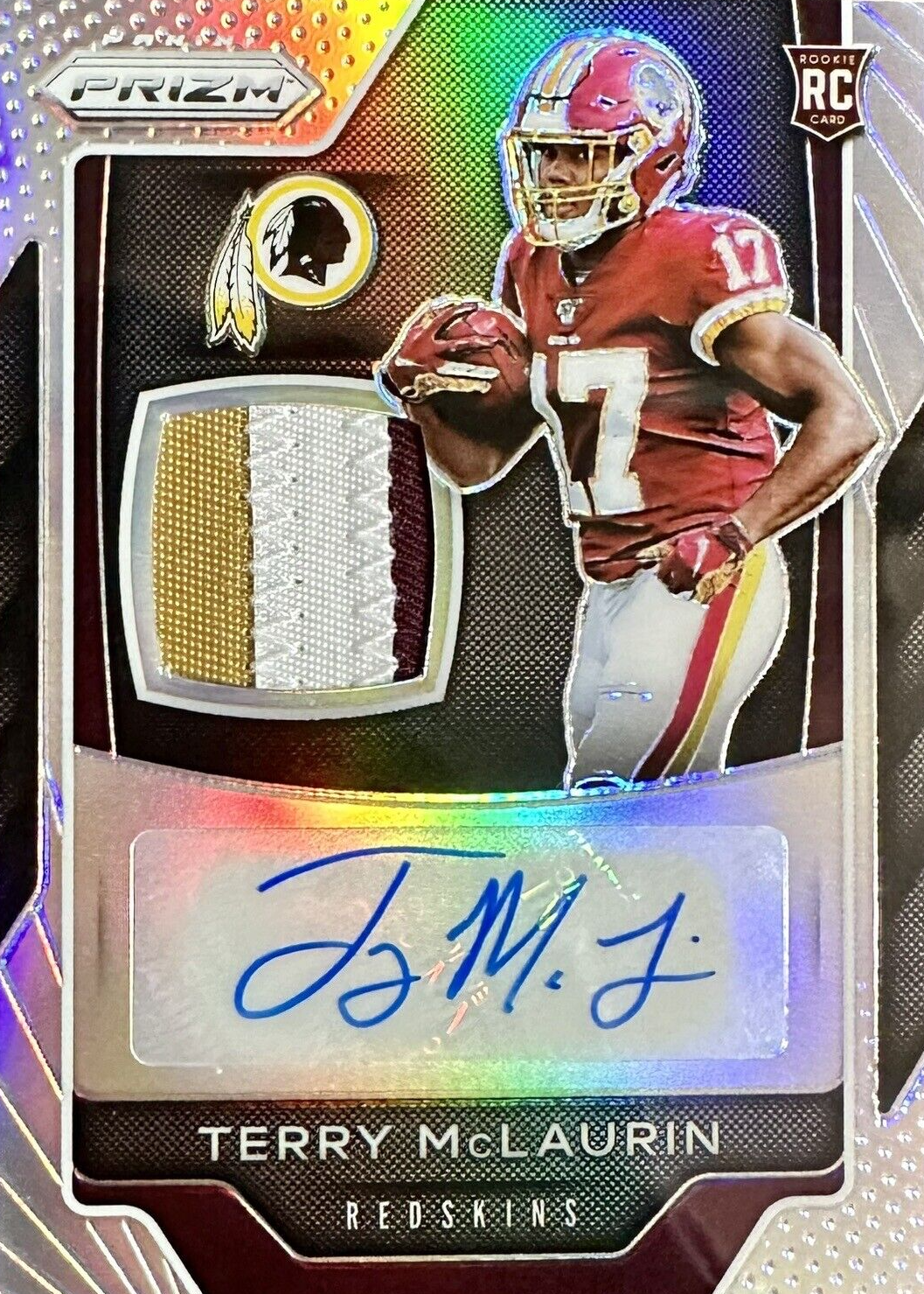 Terry McLaurin 2019 Prizm #RPA-TM Rookie Patch Auto (/60) Price