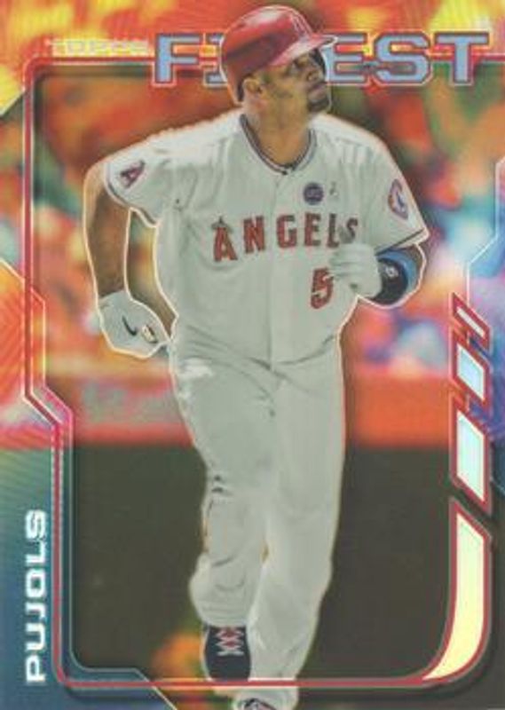 Albert Pujols 2014 Topps Finest #93 Orange Refractor RAW