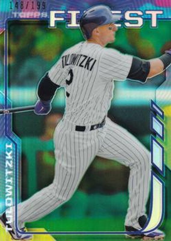 Troy Tulowitzki 2014 Topps Finest #80 Green Refractor /199 RAW