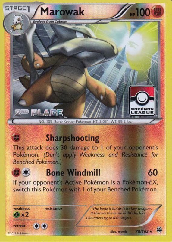 2015 XY: BREAKthrough #078/162 Promo (League Play - 2nd Place)