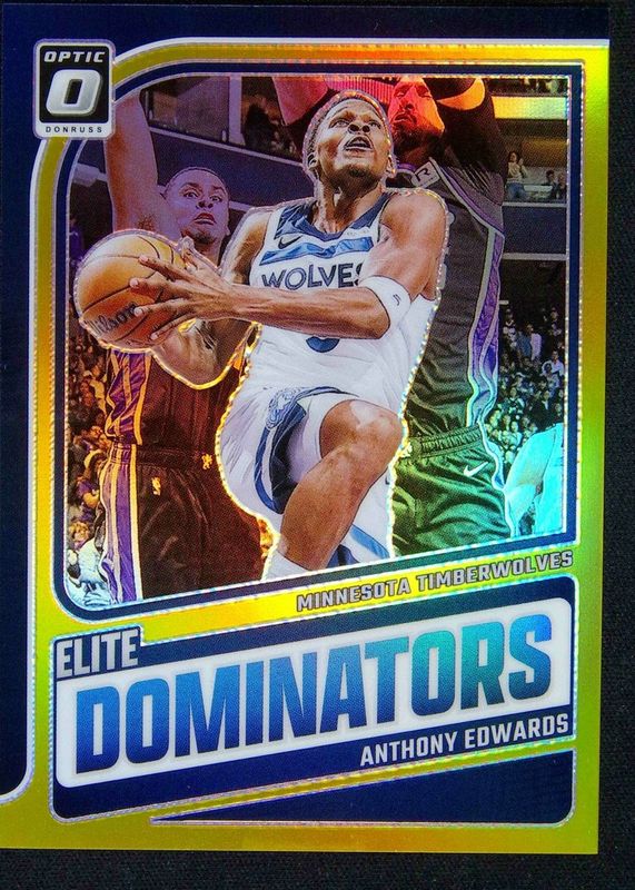 Anthony Edwards 2024 Optic #14 Elite Dominators - Gold /10 RAW