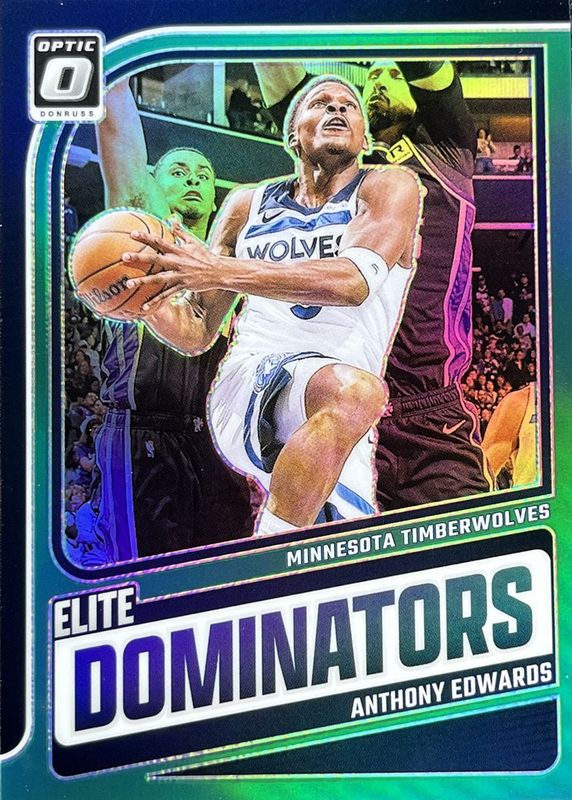 Anthony Edwards 2024 Optic #14 Elite Dominators - Green /5 RAW