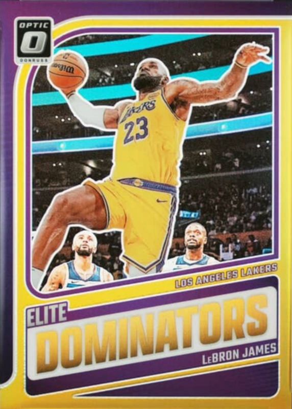 LeBron James 2024 Optic #2 Elite Dominators - Gold /10 RAW