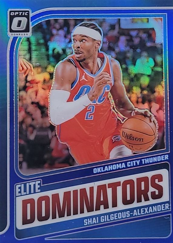 Shai Gilgeous-Alexander 2024 Optic #19 Elite Dominators - Blue /49 RAW
