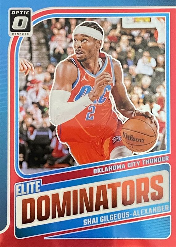 Shai Gilgeous-Alexander 2024 Optic #19 Elite Dominators - Red /99 RAW