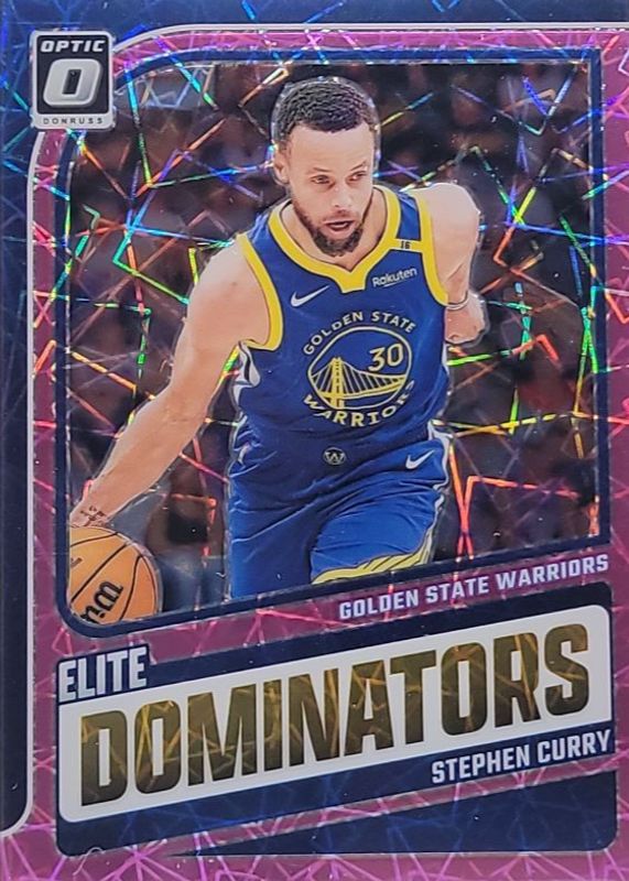 Stephen Curry 2024 Optic #4 Elite Dominators - Pink Velocity /79 RAW