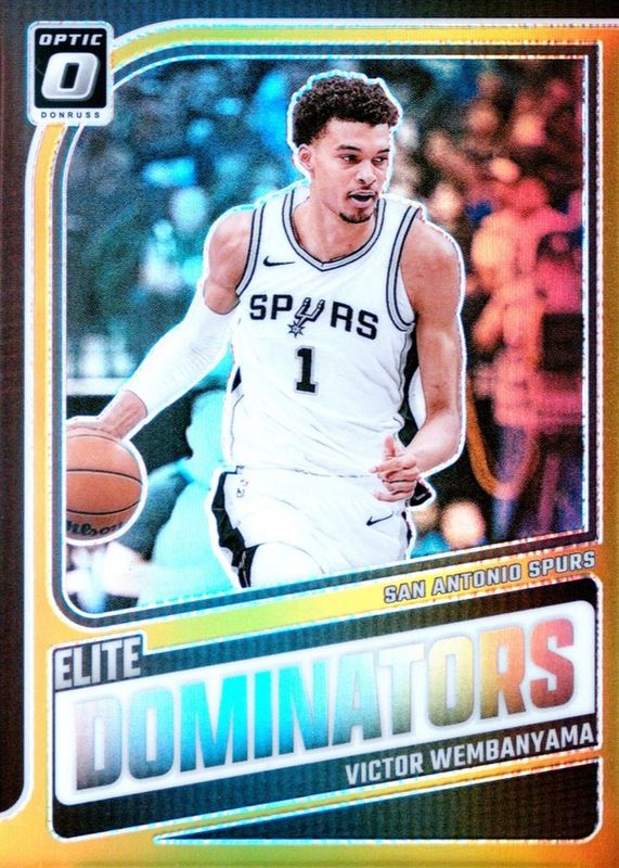 Victor Wembanyama 2024 Optic #8 Elite Dominators - Gold /10 RAW
