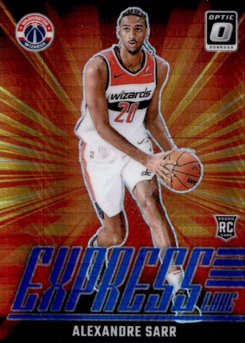 Alexandre Sarr 2024 Optic #11 Express Lane - Hyper Blue /175 Price ...