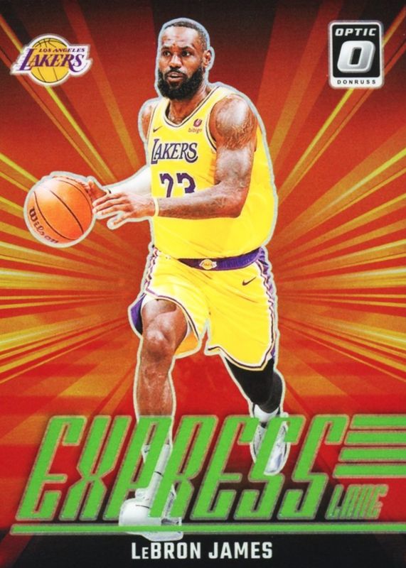 LeBron James 2024 Optic #2 Express Lane - Lime Green /199 RAW