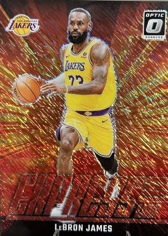 LeBron James 2024 Optic #2 Express Lane - Red Shimmer /75 RAW