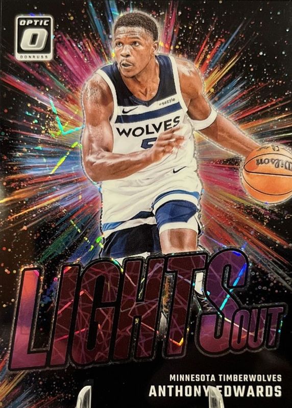 Anthony Edwards 2024 Optic #15 Lights Out - Pink Velocity /79 RAW