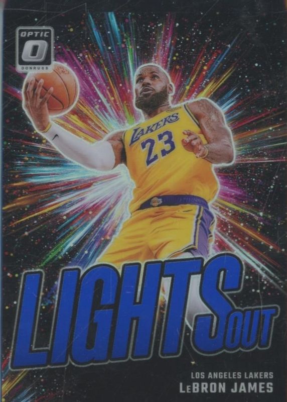 LeBron James 2024 Optic #9 Lights Out - Blue /49 SGC 9