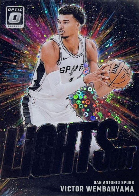 Victor Wembanyama 2024 Optic #3 Lights Out - Fast Break Black /1 RAW