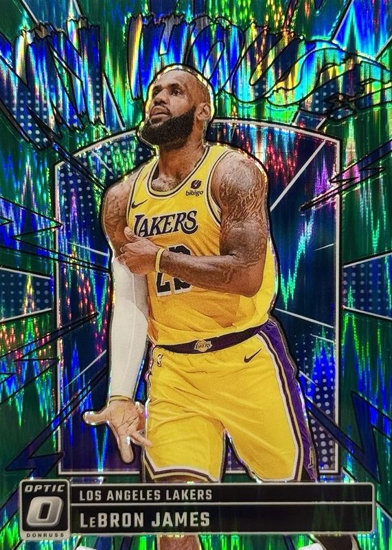 LeBron James 2024 Optic #3 My House - Green Shock /149 RAW