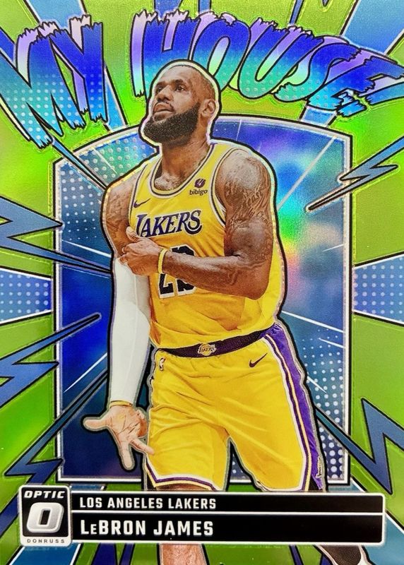 LeBron James 2024 Optic #3 My House - Lime Green /199 RAW