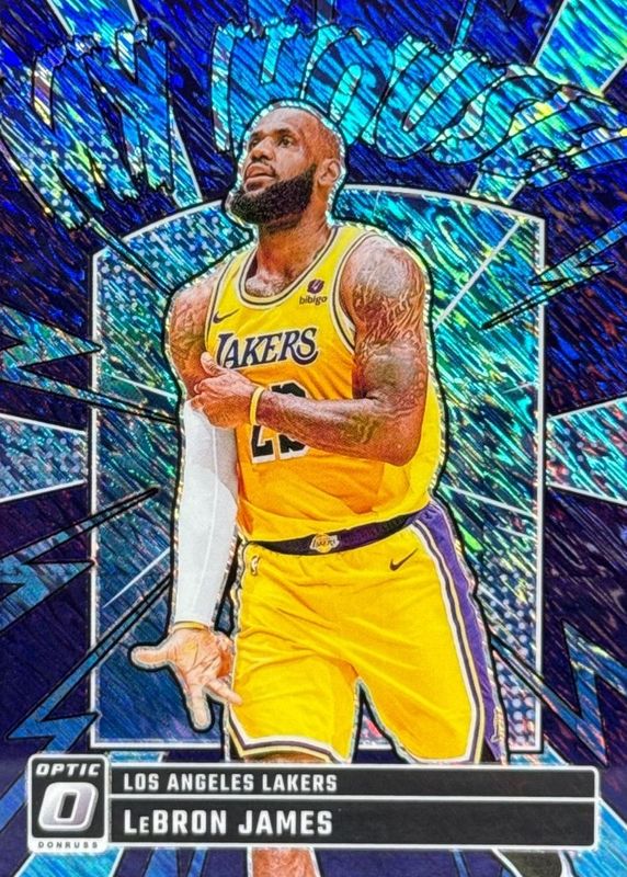 LeBron James 2024 Optic #3 My House - Purple Shimmer SGC 10
