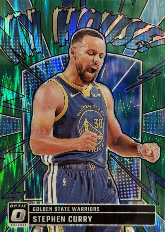 Stephen Curry 2024 Optic #17 My House - Green Shock /149 RAW