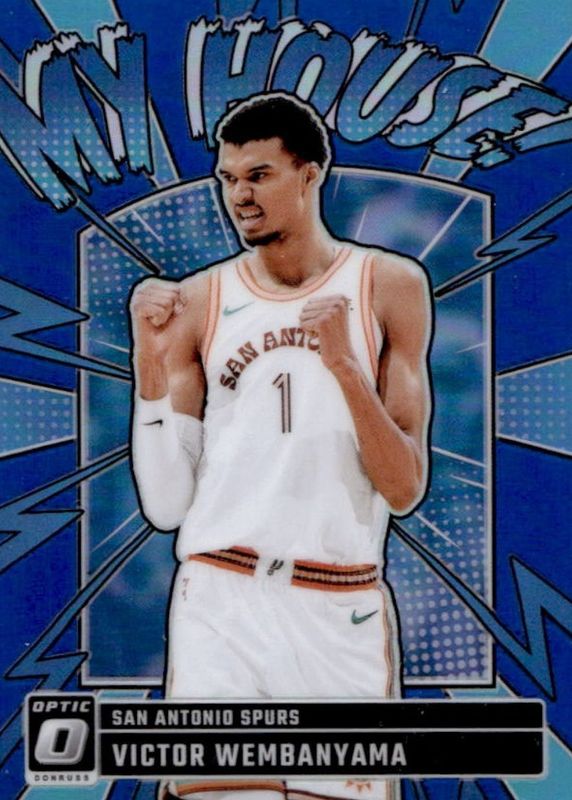 Victor Wembanyama 2024 Optic #19 My House - Blue /85 RAW