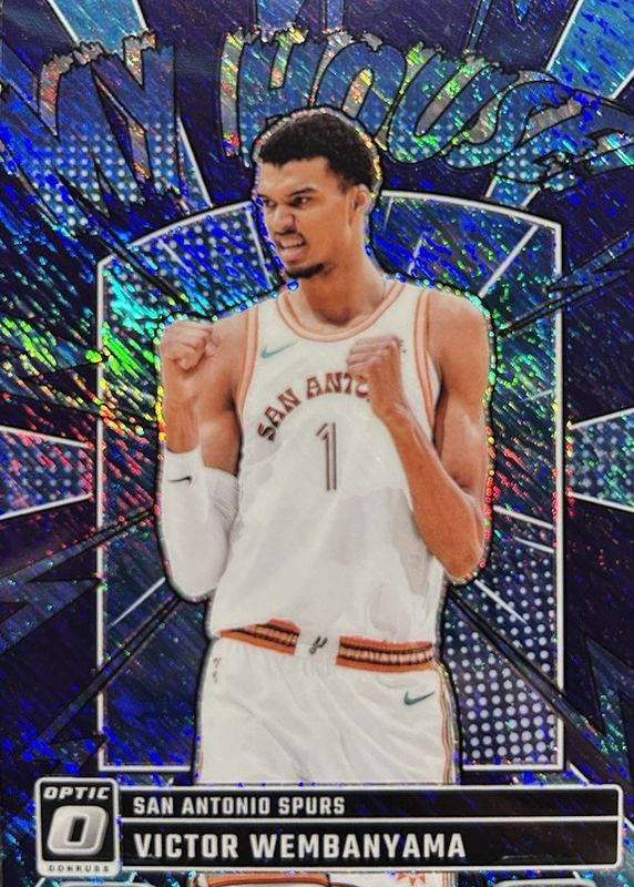 Victor Wembanyama 2024 Optic #19 My House - Purple Shimmer RAW