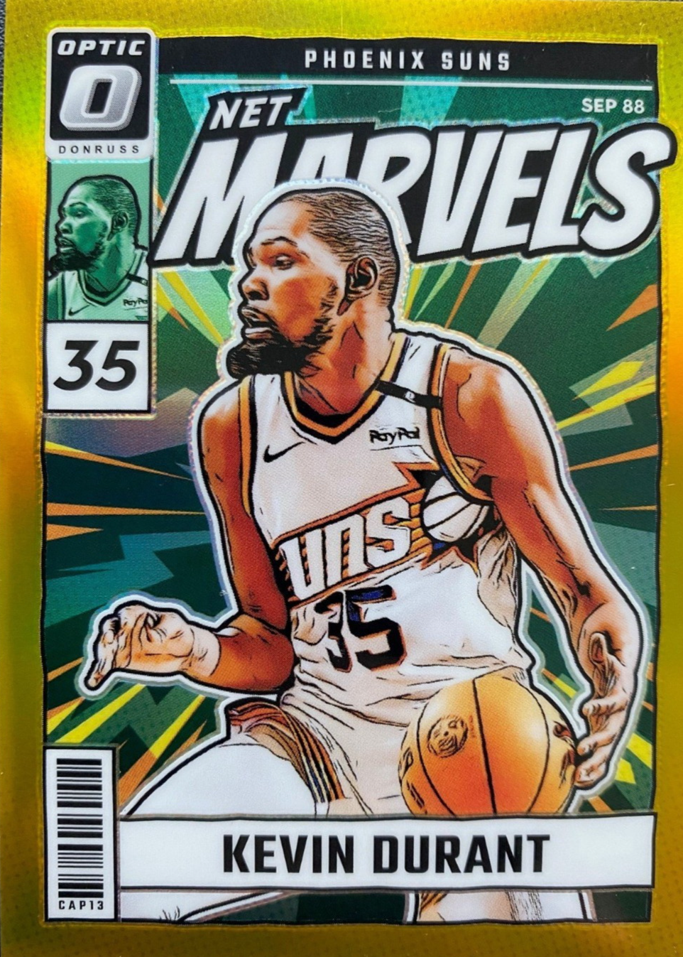 Kevin Durant 2024 Optic #18 Net Marvels - Gold /10 Price Guide