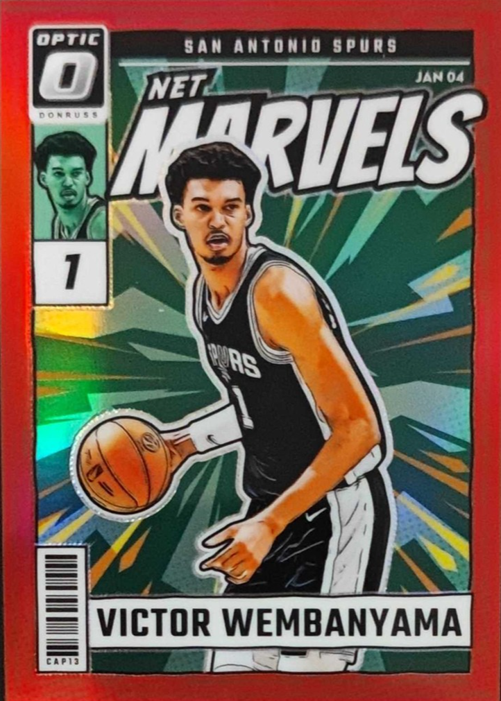 Victor Wembanyama 2024 Optic #2 Net Marvels - Red /99 Price Guide