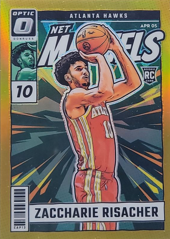 Zaccharie Risacher 2024 Optic #25 Net Marvels - Gold /10 Price