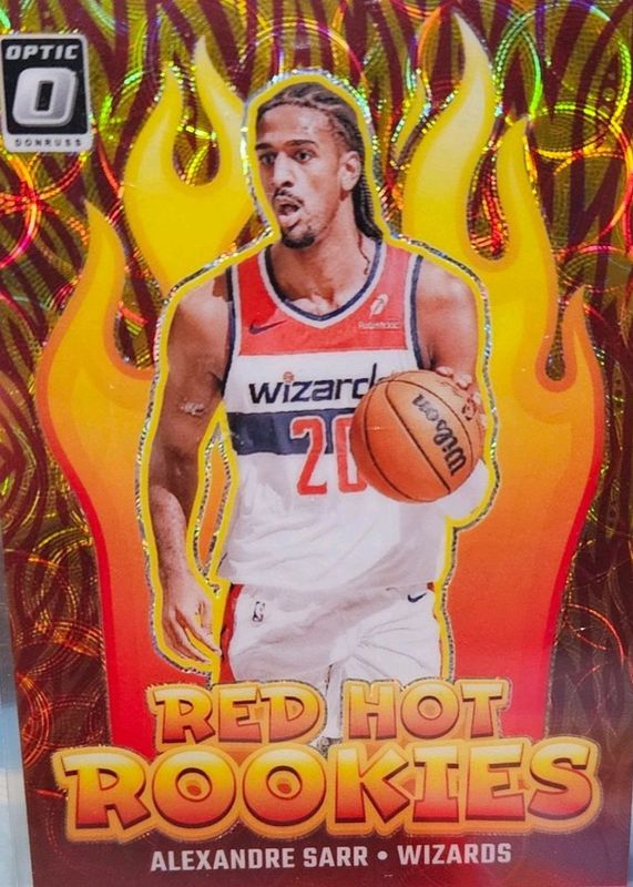 Alexandre Sarr 2024 Optic #2 Red Hot Rookies - Gold /10 Price 