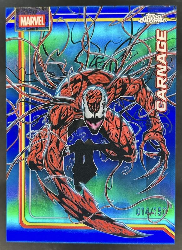 2026 Topps Chrome Marvel Carnage /75 2025 Topps Chrome Marvel Base 