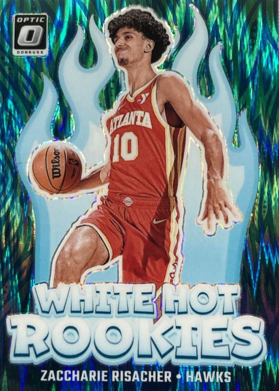 Zaccharie Risacher 2024 Optic #4 White Hot Rookies - Green Shock
