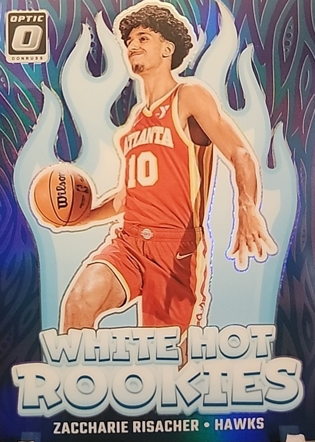 Zaccharie Risacher 2024 Optic #4 White Hot Rookies - Purple Price