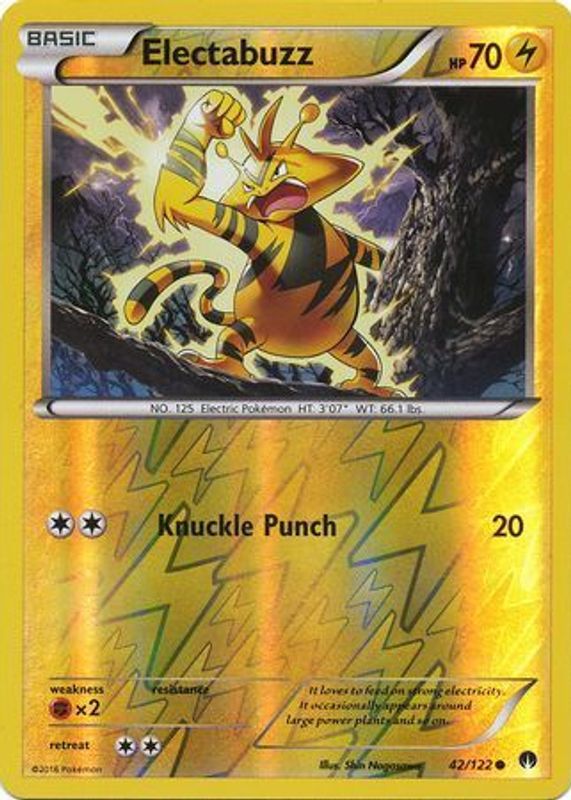 electabuzz pokemon card value 2016 41/108 Common TCG XY If tails c-22) carta pokmon 2016 -