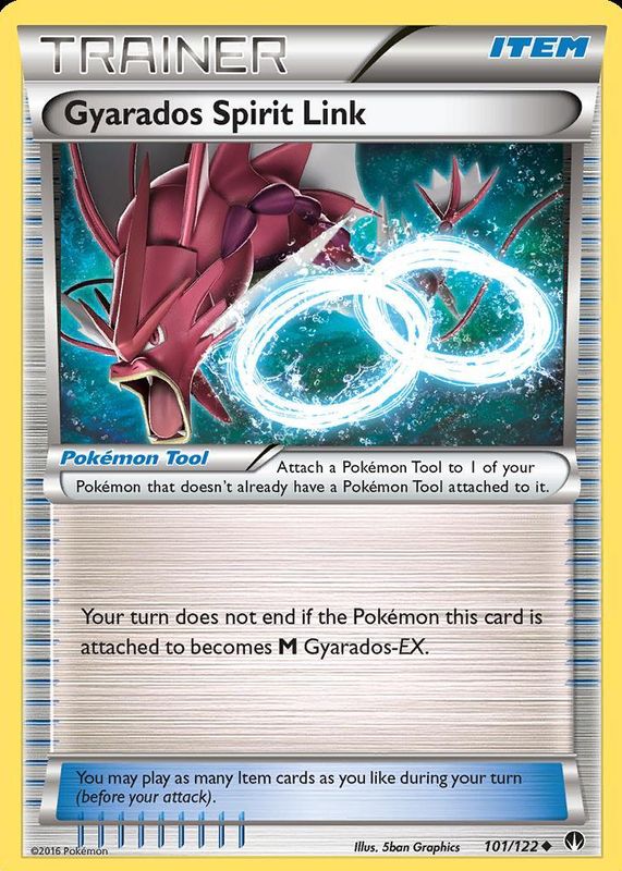 Gyarados Spirit Link 2016 XY: BREAKpoint #101/122 Base RAW TCG (NEAR MINT)