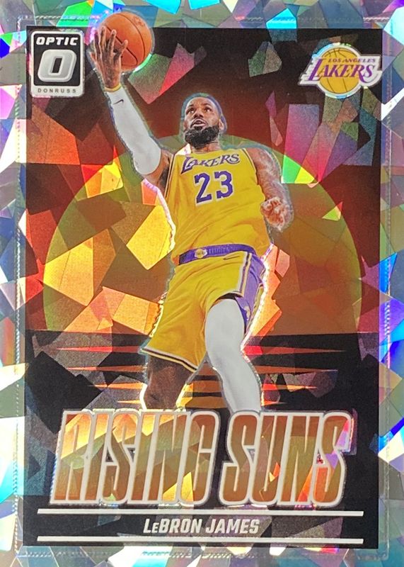 LeBron James 2024 Optic #2 Rising Suns - Cracked Ice /25 RAW