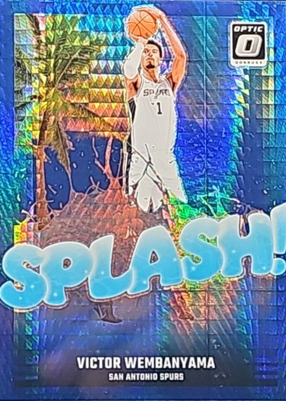 Victor Wembanyama 2024 Optic #4 Splash! - Hyper Blue /175 Price