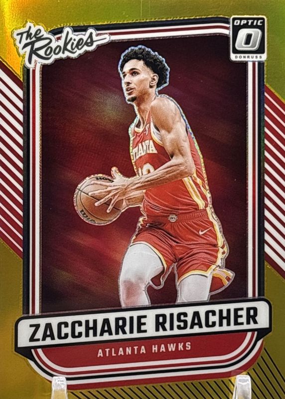 Zaccharie Risacher 2024 Optic #1 The Rookies - Gold /10 RAW