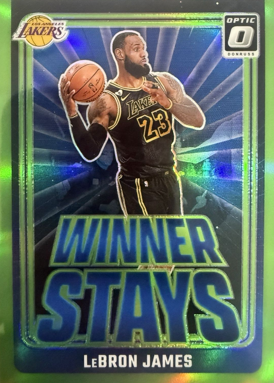 LeBron James 2024 Optic #1 Winner Stays - Lime Green /199 Price