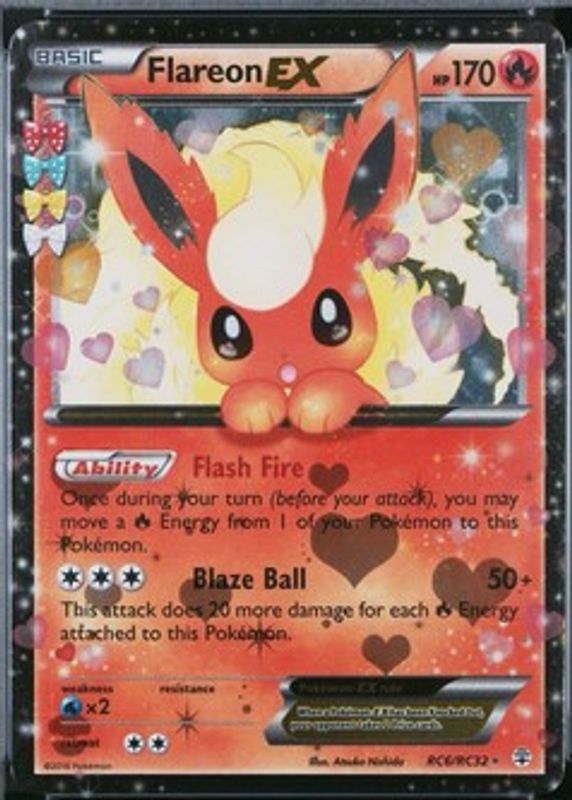 Flareon ex 2016 XY: Generations #RC6/RC32 Radiant Collection RAW TCG (LIGHTLY PLAYED)