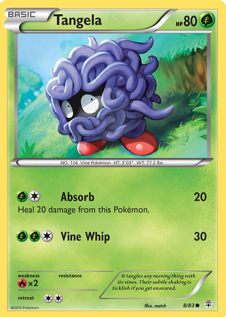 2016 tangela pokemon card value Tangela 2016 XY: Generations #08/83 Base Price Guide